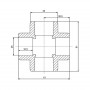 Хрестовина PPR Blue Ocean 25 SD00005889