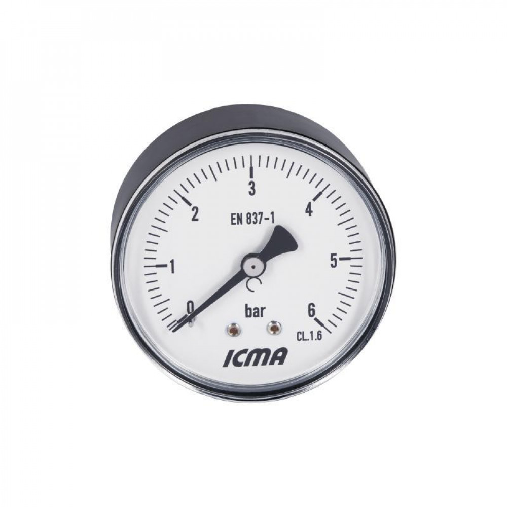Манометр Icma 1/4" 0-6 бар, заднє підключення №243 SD00006073