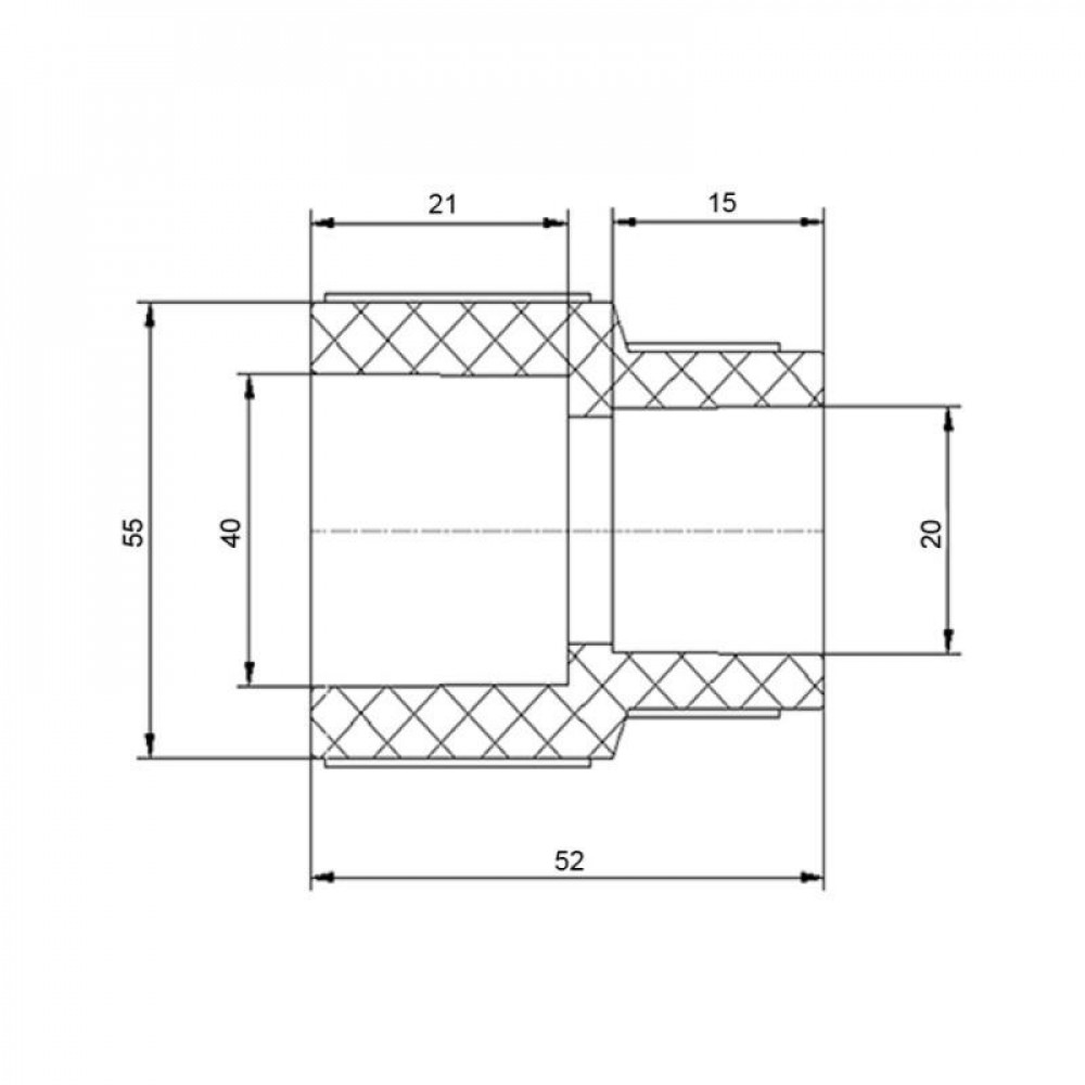 Муфта PPR Blue Ocean 40х20 редукційна SD00006350