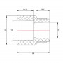 Муфта PPR Blue Ocean 75х25 редукційна SD00006362