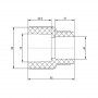 Муфта PPR Blue Ocean 75х40 редукционная SD00006364