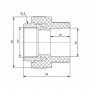 Муфта PPR Blue Ocean 50х1" 1/2 ВР SD00006399