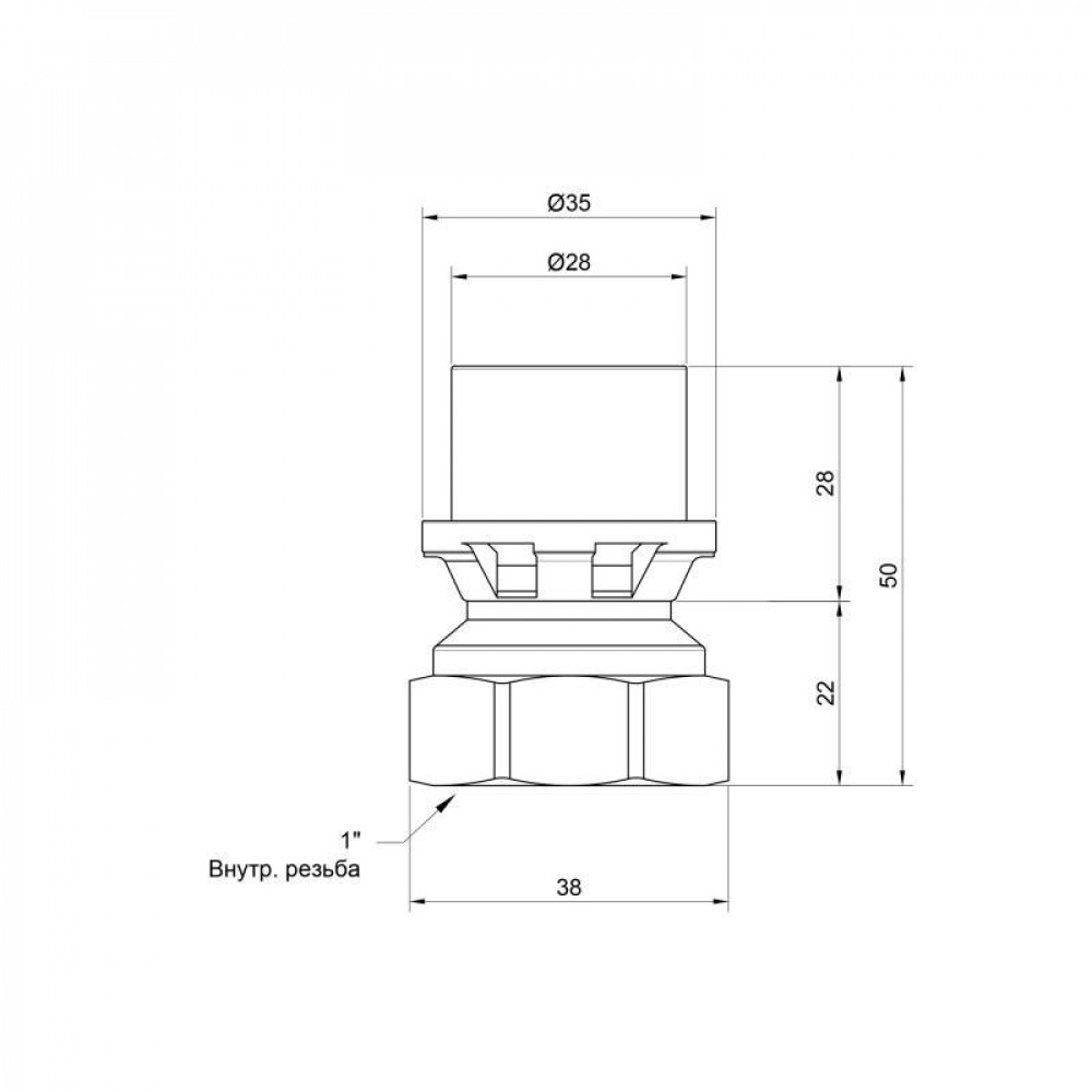 Перехідник прес Icma 26х1/2" ВР №401 SD00007072