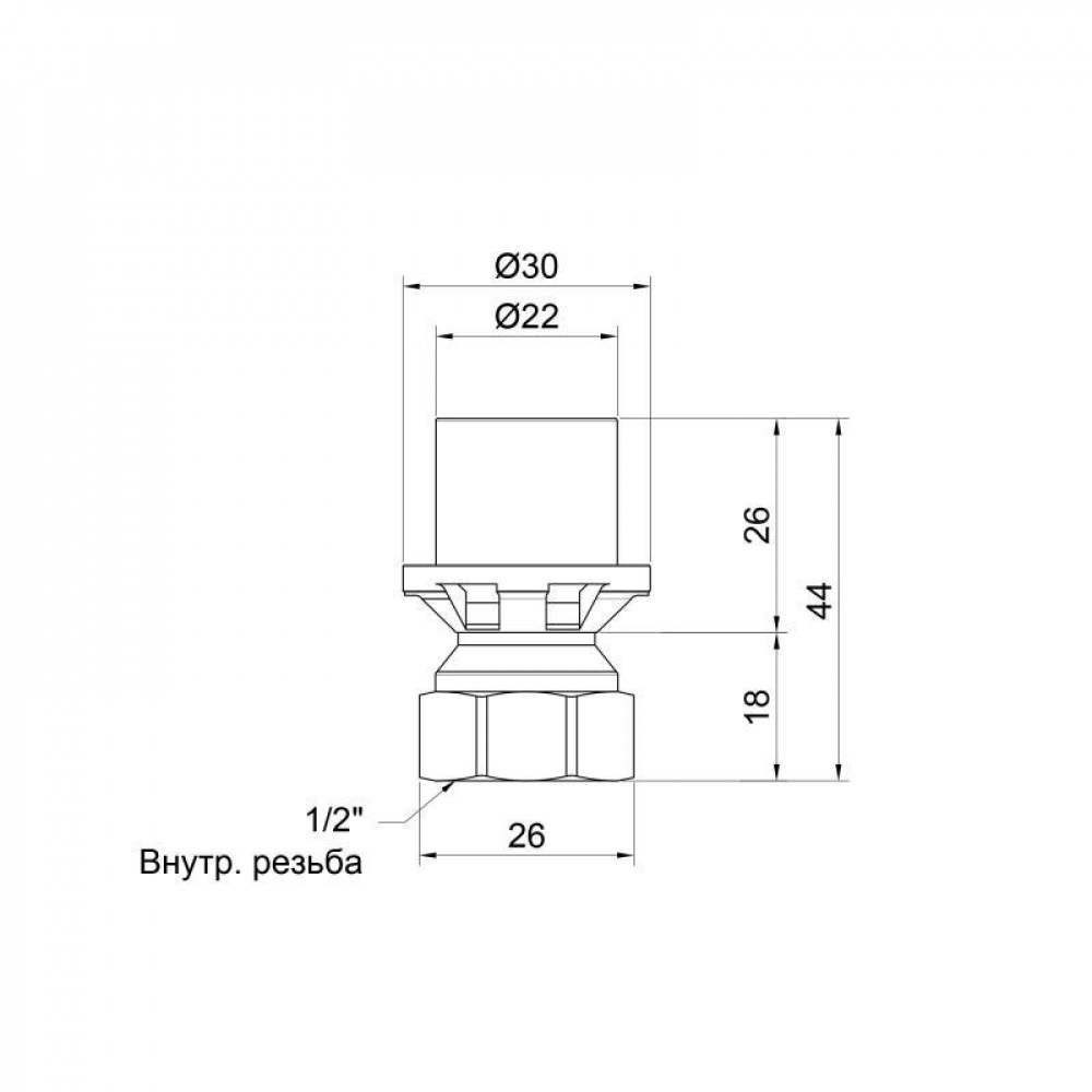 Перехідник прес Icma 20х1/2" ВР №401 SD00007152