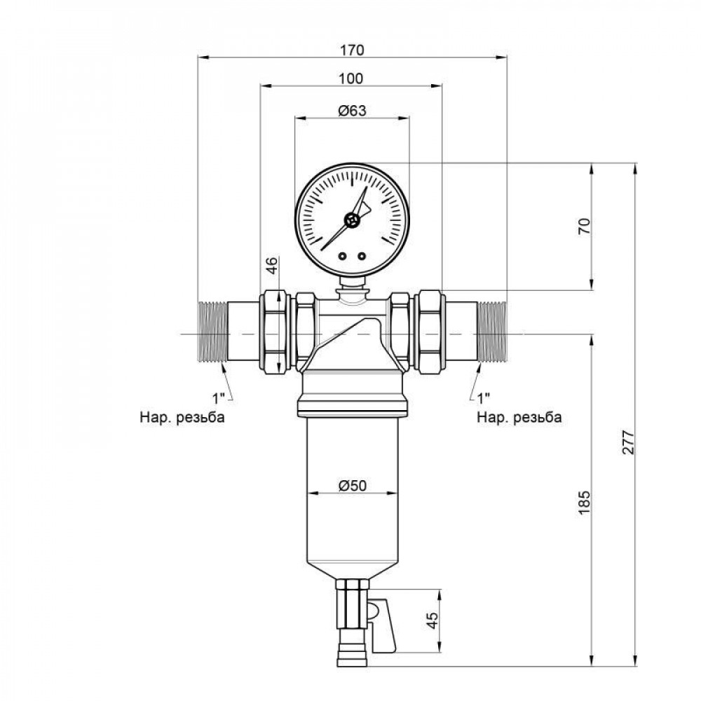 Самопромивний фільтр Icma 1" №751 SD00008249