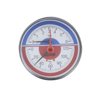Термоманометр Icma 1/2" 0-6 бар, заднє підключення №259