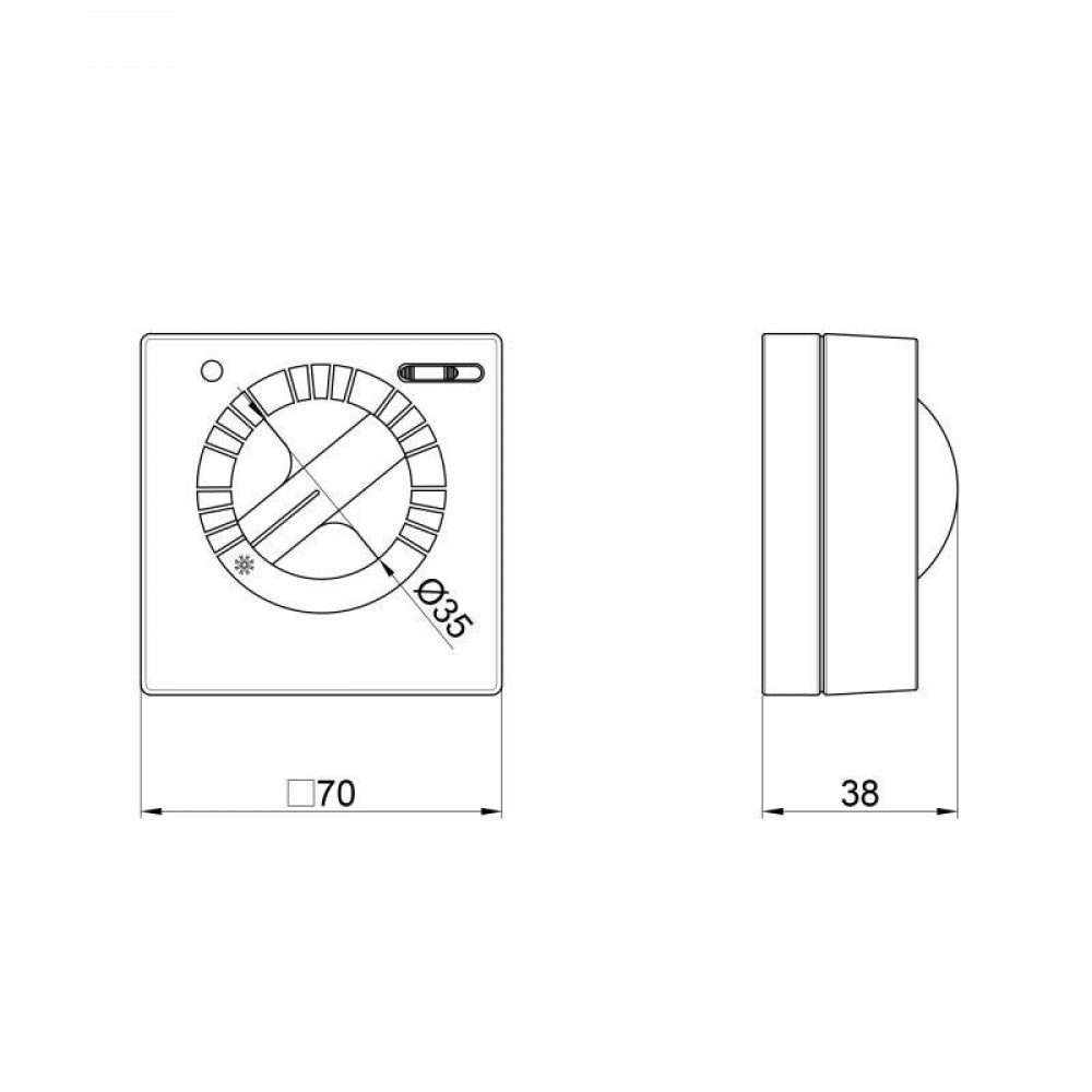Термостат Icma кімнатний електромеханічний On-Off №P311 SD00008827