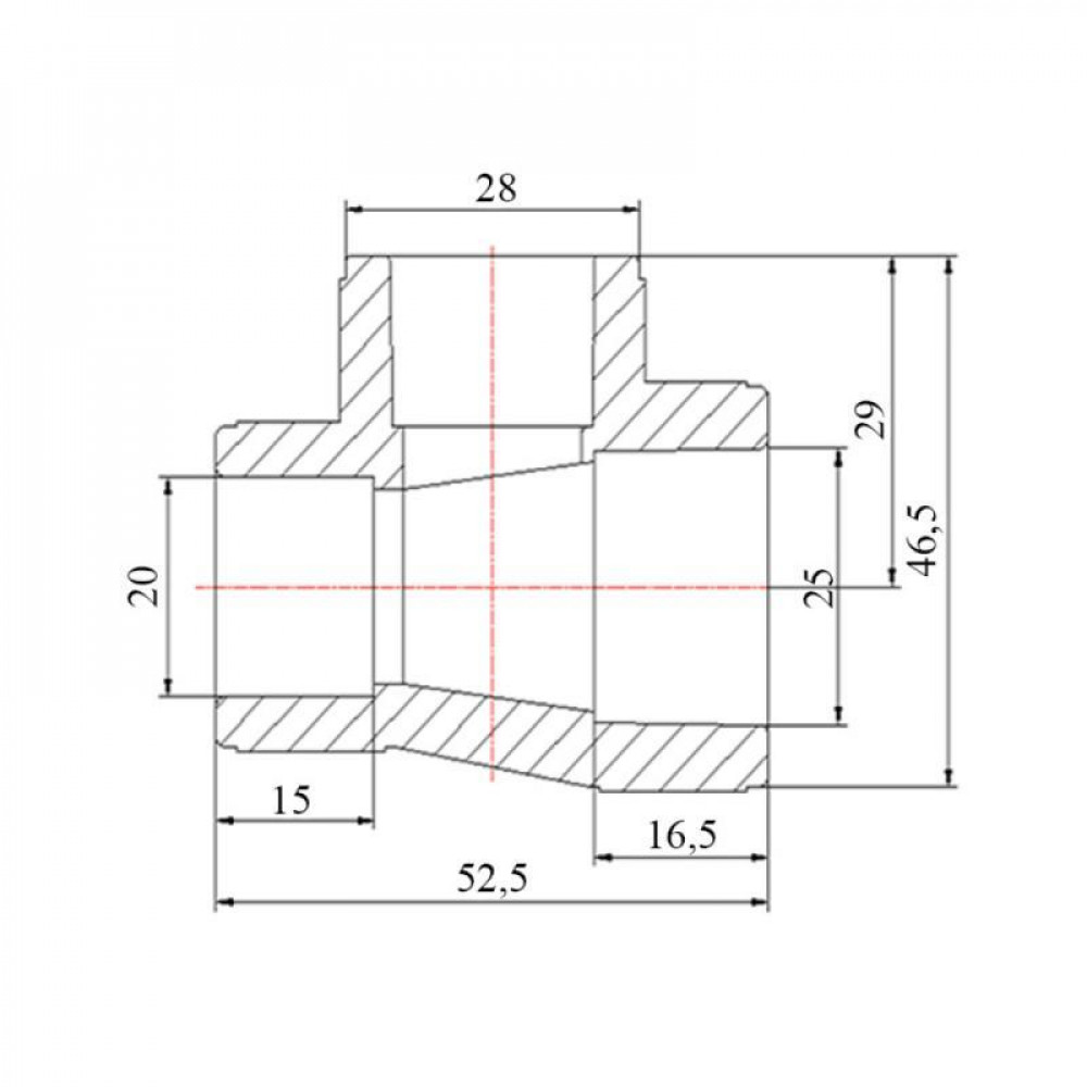 Тройник PPR Blue Ocean 25х20х20 SD00009206