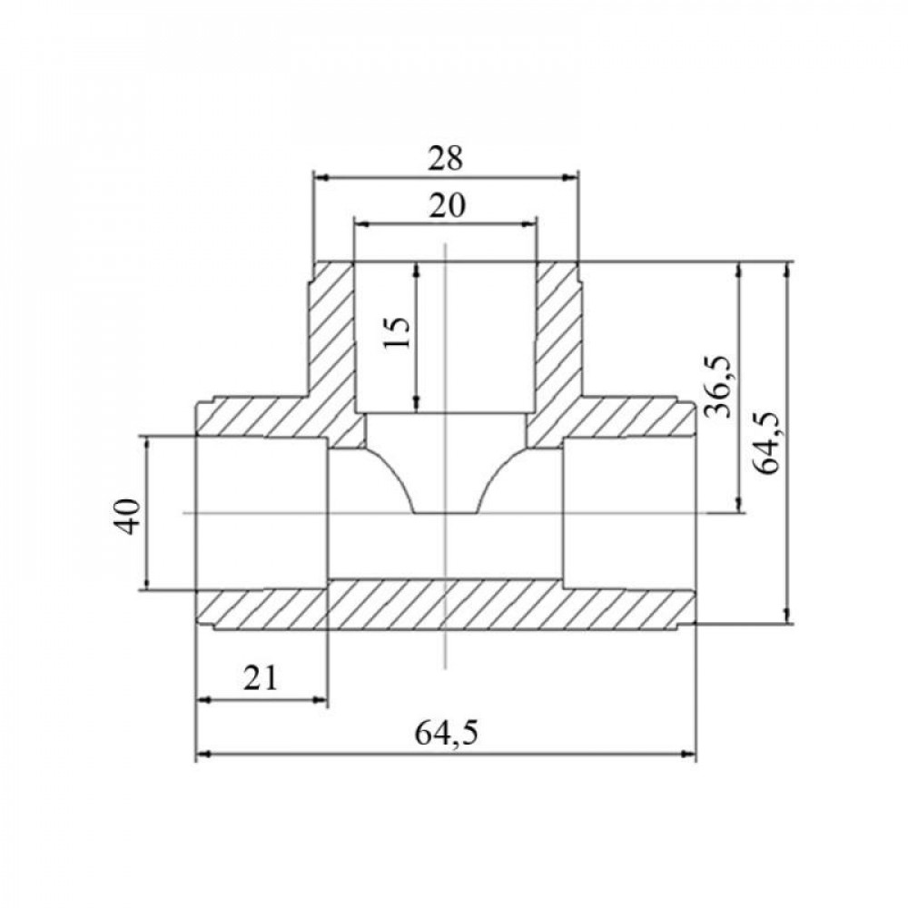 Трійник PPR Blue Ocean 40х20х40 редукційний SD00009212