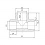 Трійник PPR Blue Ocean 63х32х63 редукційний SD00009221