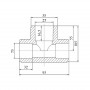 Тройник PPR Blue Ocean 75х25х75 редукционный SD00009224