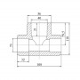 Трійник PPR Blue Ocean 75х40х75 редукційний SD00009226