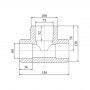 Трійник PPR Blue Ocean 90х75х90 редукційний SD00009233
