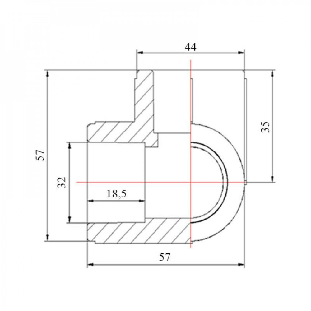 Трійник кутовий PPR Blue Ocean 32, 90° SD00009310