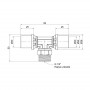 Трійник прес Icma 20х1/2"х20 ЗР №407 SD00009349
