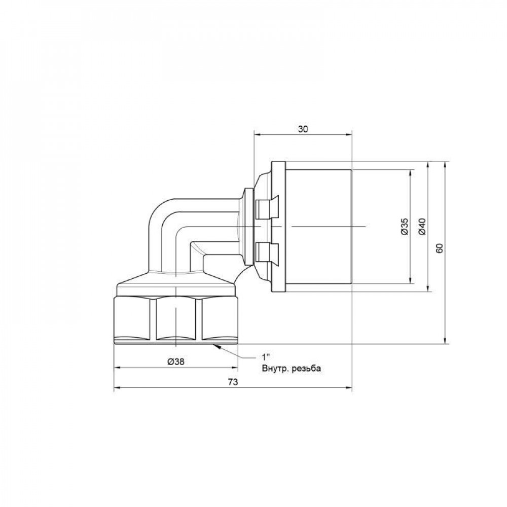 Кутик прес Icma 32х1" ВР №405 SD00009792