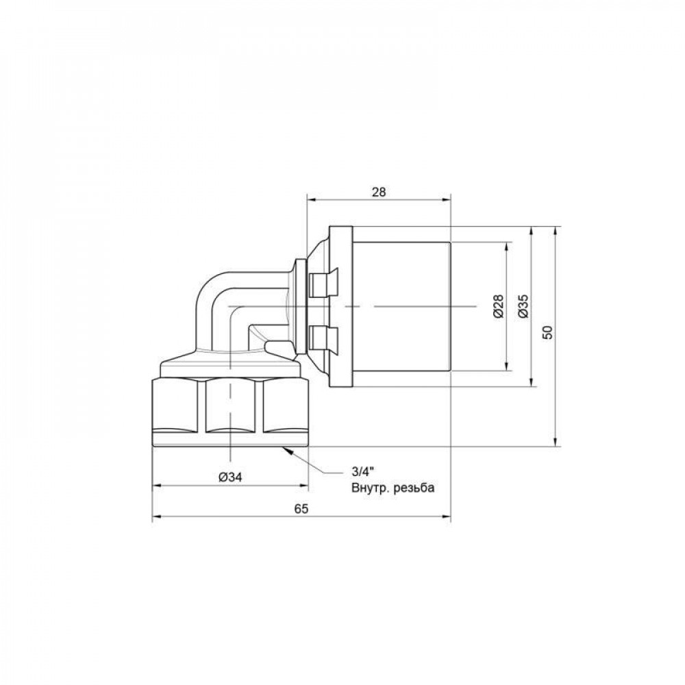 Кутик прес Icma 26х3/4" ВР №405 SD00009794