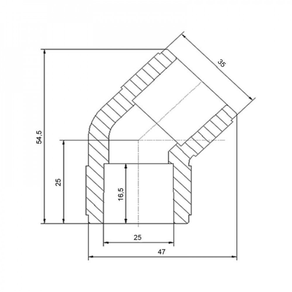 Кутик PPR Blue Ocean 25, 45° SD00009962