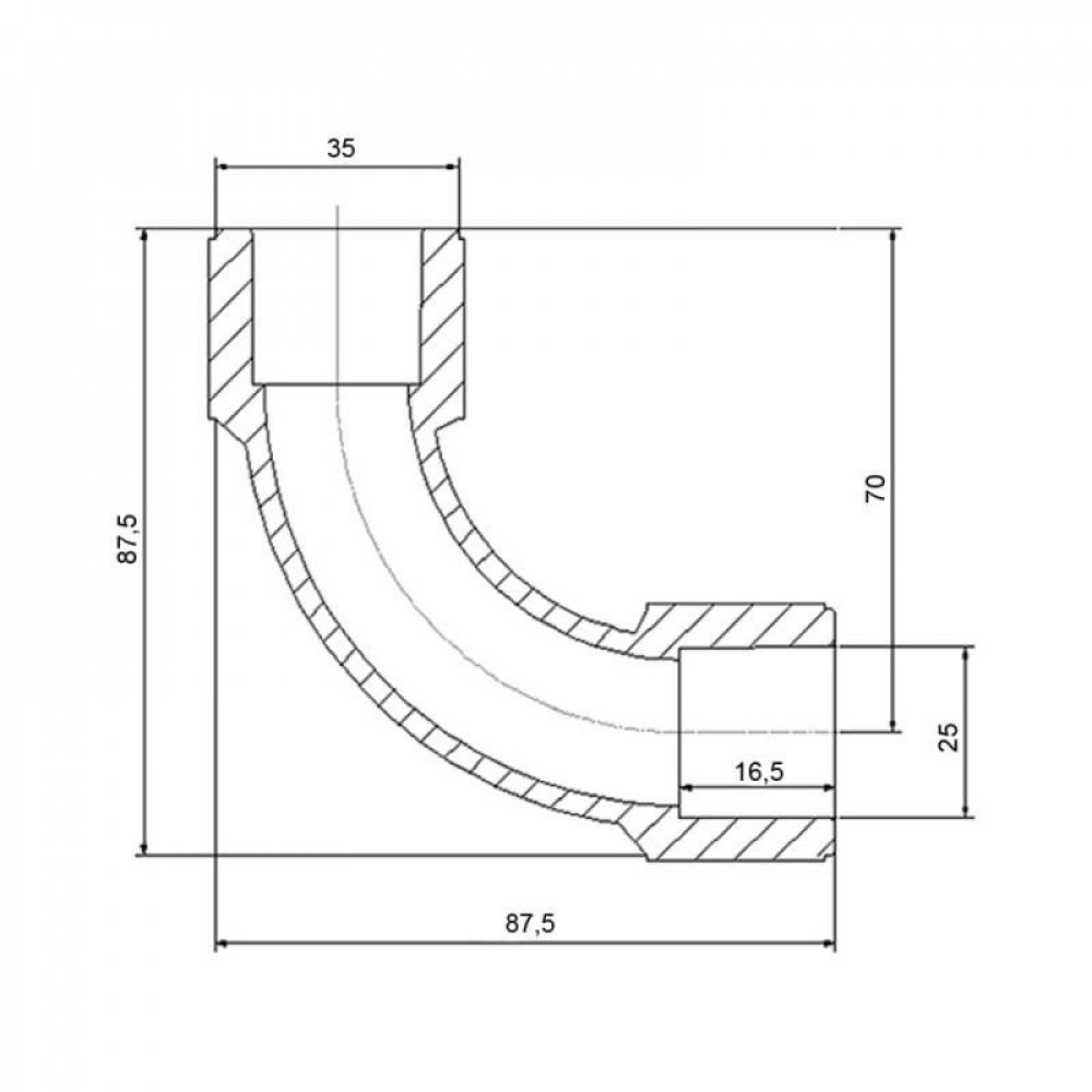 Кутик PPR Blue Ocean відвід 25, 90° ЗЗ SD00010017