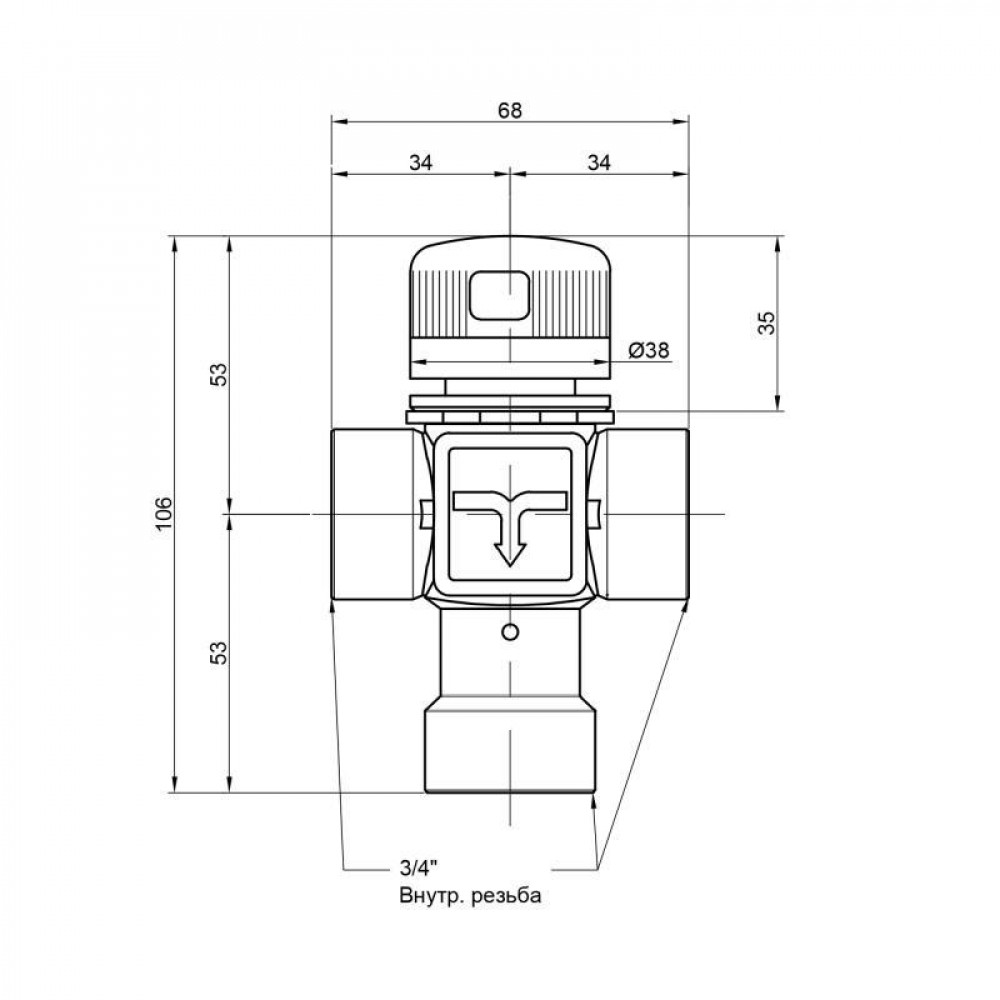 Змішувач термостатичний Icma 3/4" №149 SD00013000