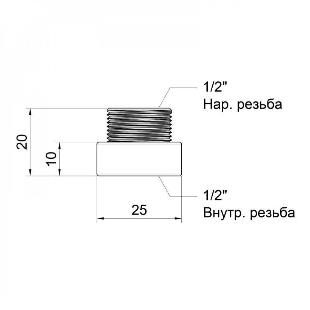 Удлинитель Icma 10х1/2" №19 SD00020805