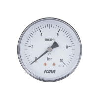 Манометр Icma 1/4" 0-10 бар, заднє підключення №243