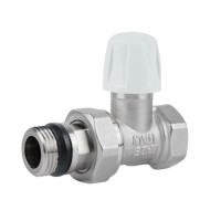 Кран радіаторний Icma 1/2" з антипротіканням прямий без ручки №815+940