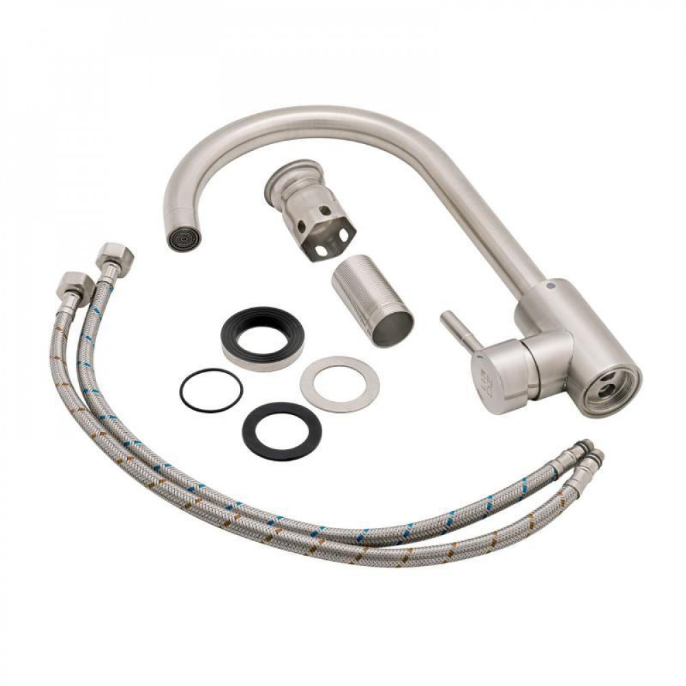 Змішувач для кухні Lidz Aria 015F (k35) LDARI015FNKS21689 Nickel SD00027786