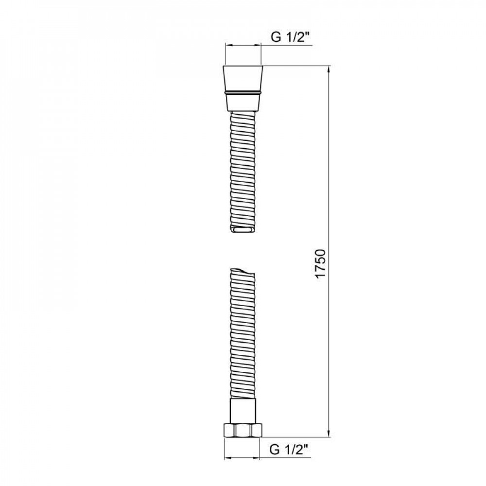 Шланг Lidz Niagara 01 1,75 м LDNIA01CRM22148 Chrome SD00028245