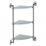 Полиця кутова Lidz Oreo 1003 скляна 3 ярусна LDORE1003CRM22182 Chrome SD00028279