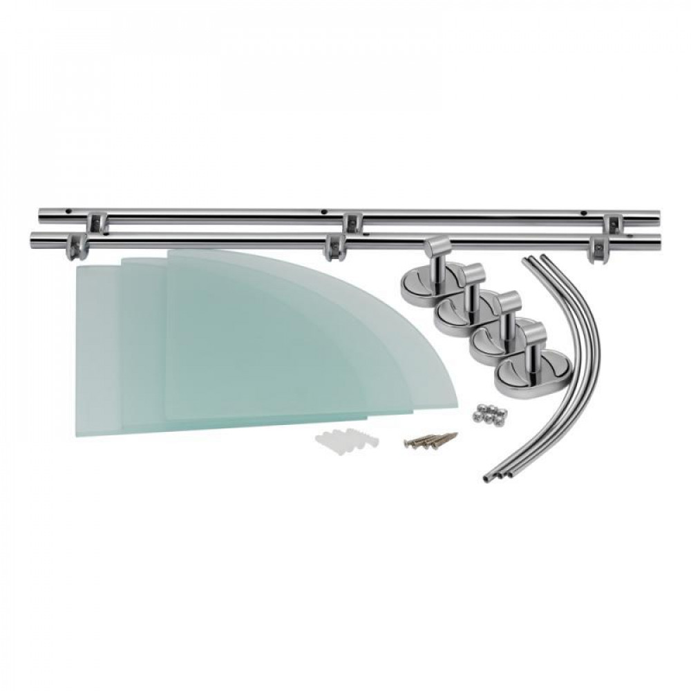 Полиця кутова Lidz Oreo 1003 скляна 3 ярусна LDORE1003CRM22182 Chrome SD00028279