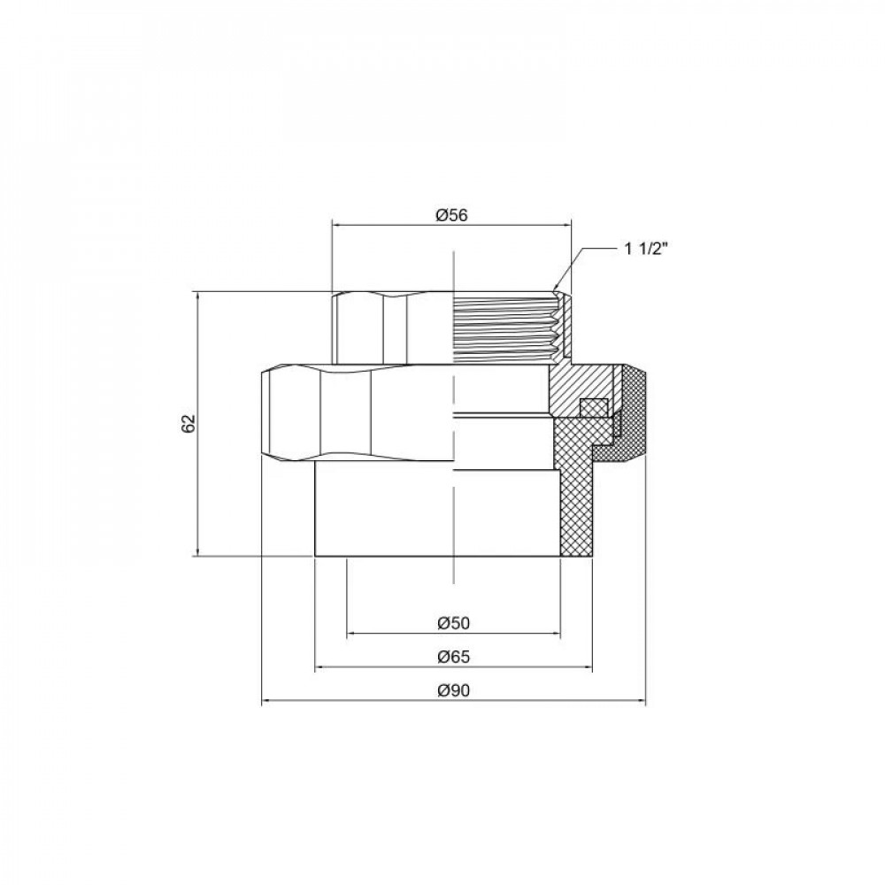 Згін "Американка" PPR Thermo Alliance 50х1" 1/2 ВР SD00029229