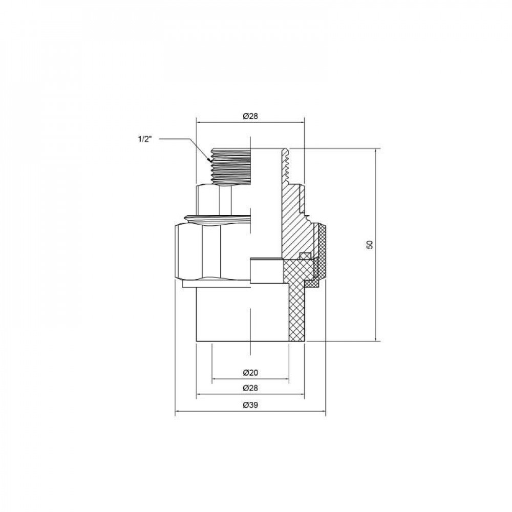 Згін "Американка" PPR Thermo Alliance 20х1/2" ЗР SD00029231