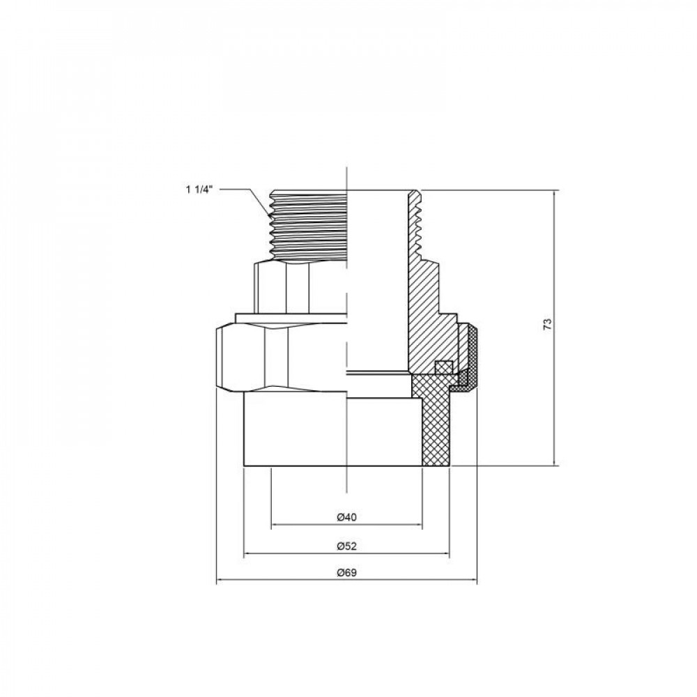 Згін "Американка" PPR Thermo Alliance 40х1" 1/4 ЗР SD00029234