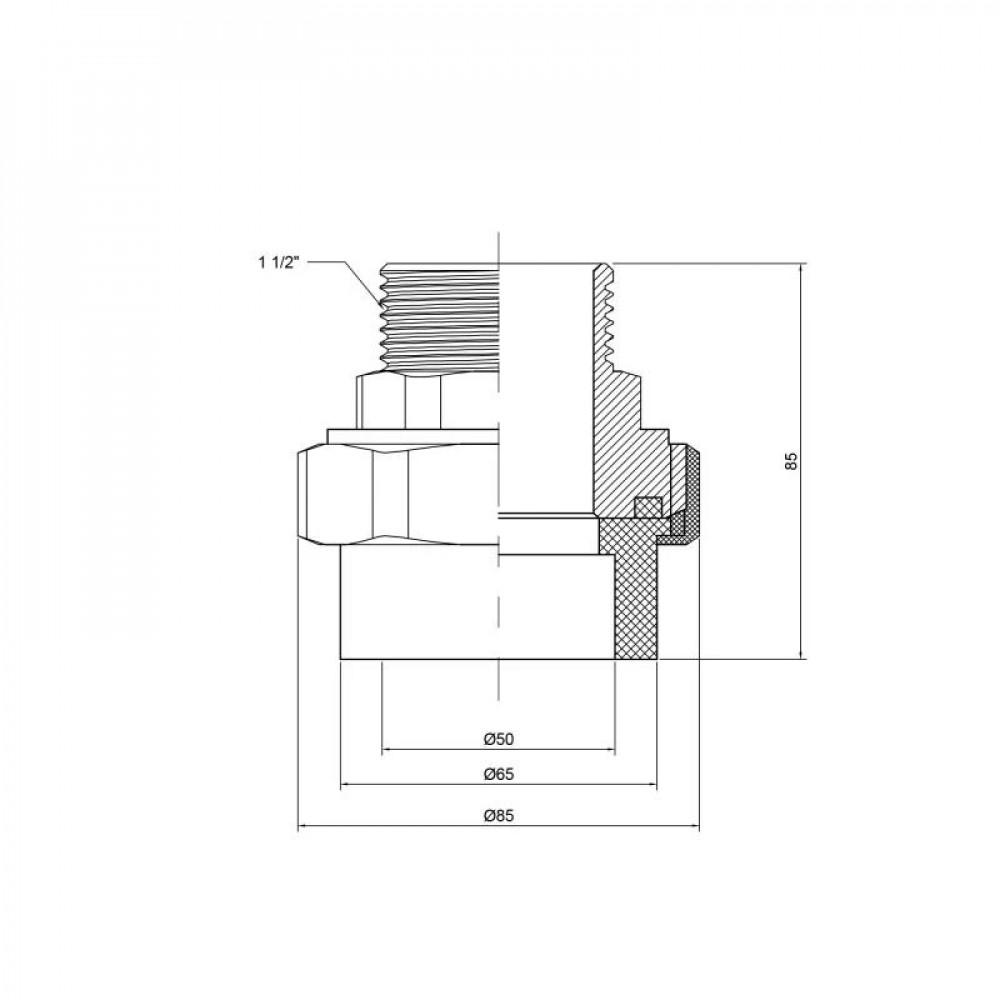 Згін "Американка" PPR Thermo Alliance 50х1" 1/2 ЗР SD00029235