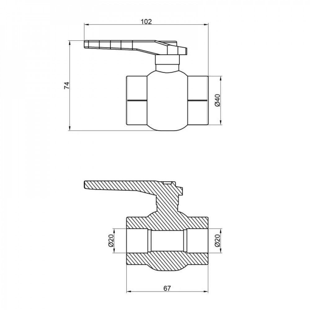 Кран кульовий PPR Thermo Alliance 20 SD00029242