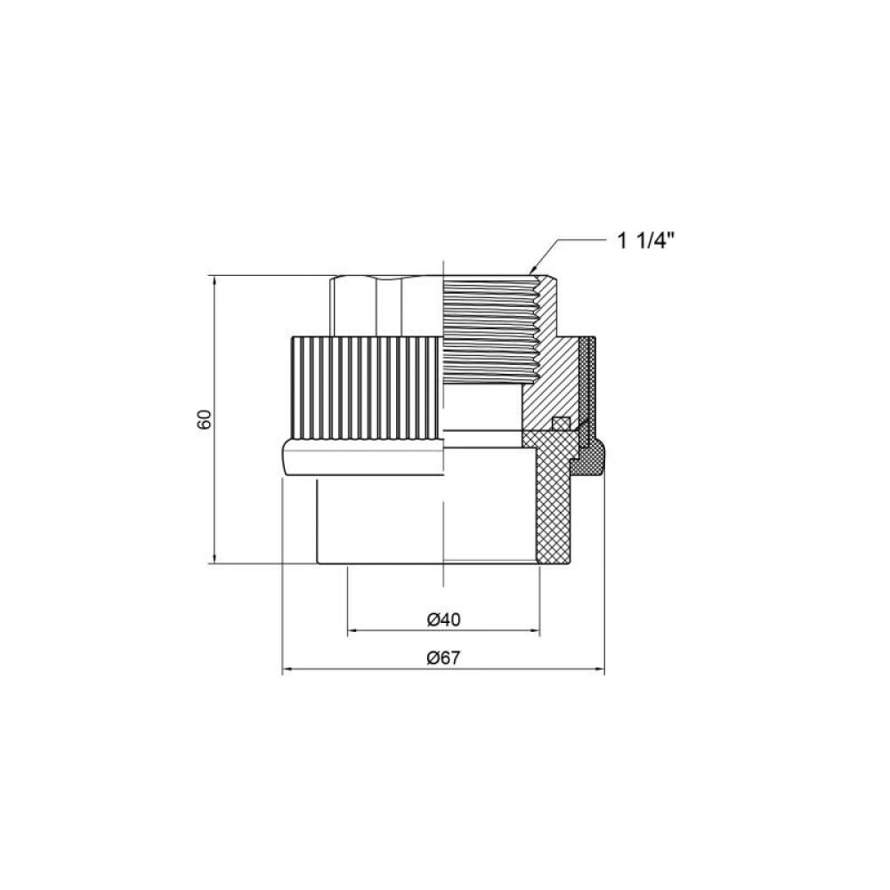 Муфта PPR Thermo Alliance 40х1" 1/4 ВР SD00029333