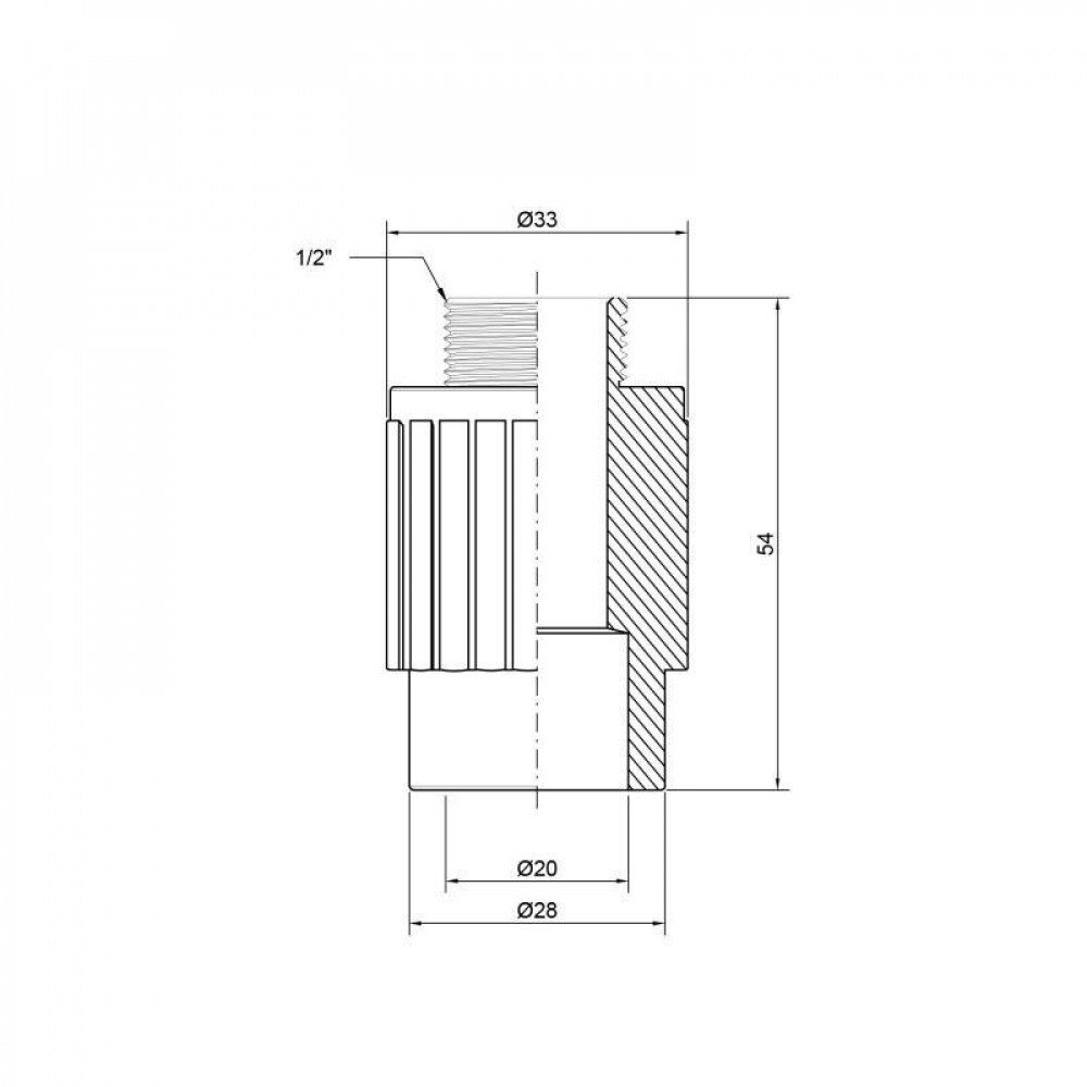 Муфта PPR Thermo Alliance 20х1/2" ЗР SD00029336