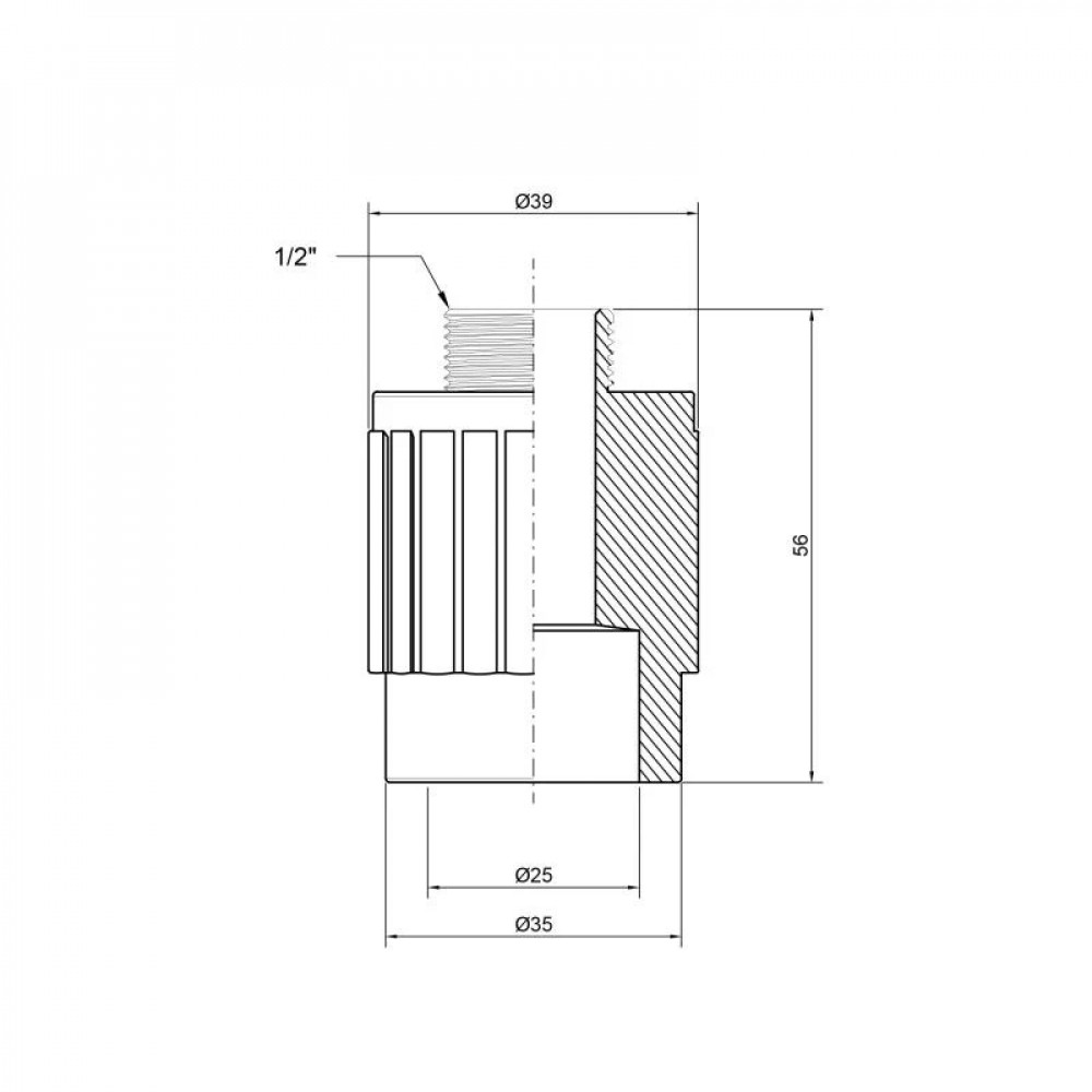 Муфта PPR Thermo Alliance 25х1/2" ЗР SD00029337