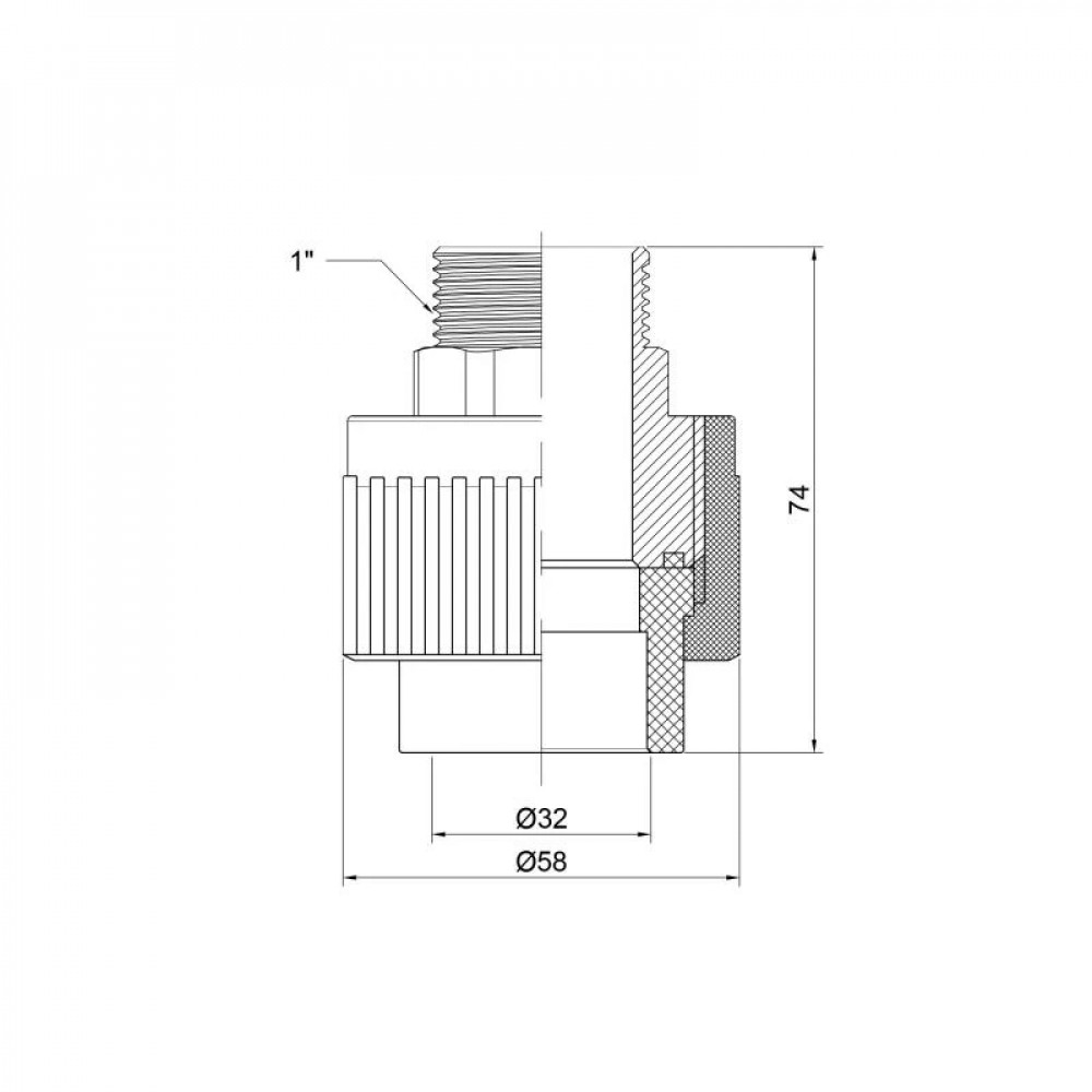 Муфта PPR Thermo Alliance 32х1" ЗР SD00029339
