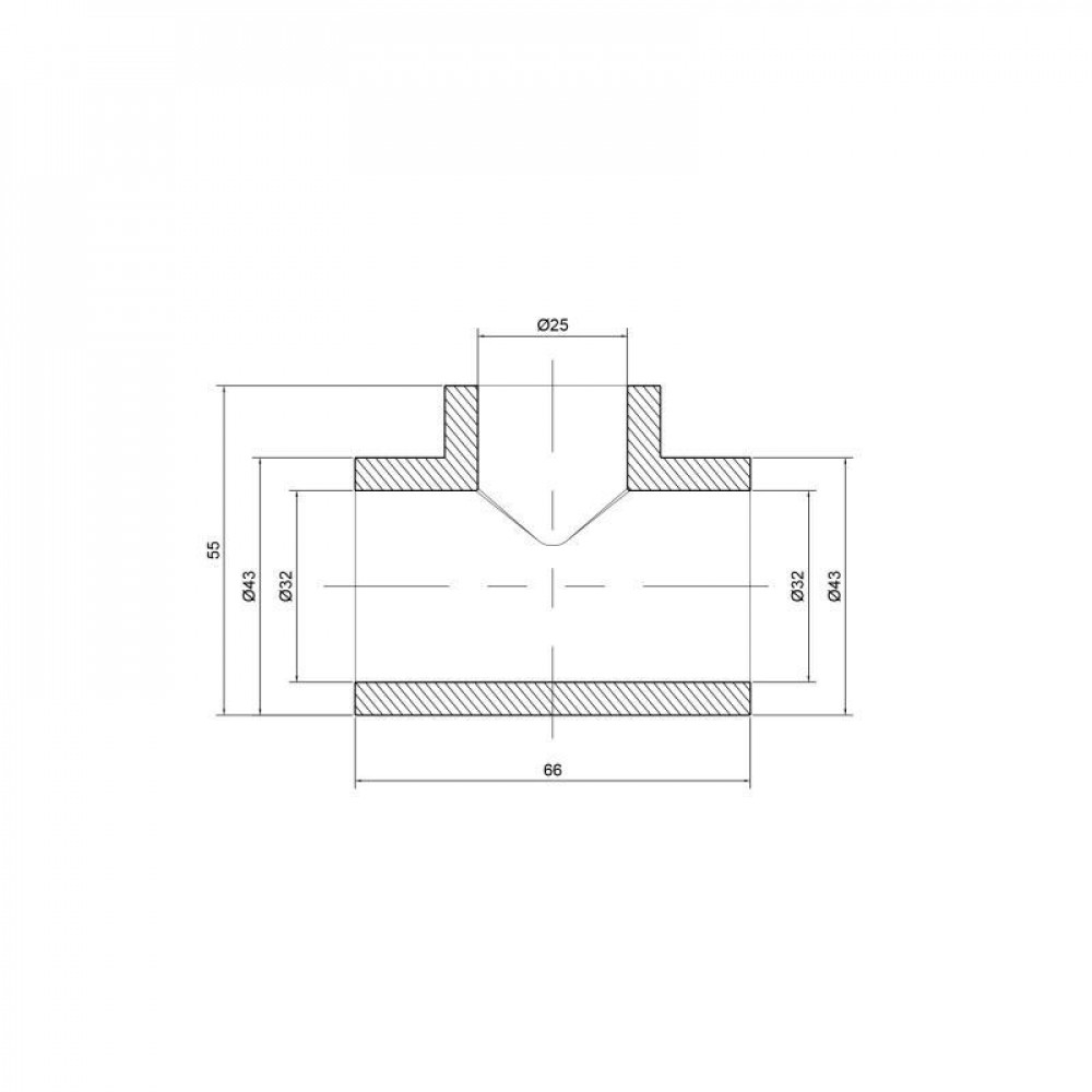 Трійник PPR Thermo Alliance 32х25х32 SD00029361