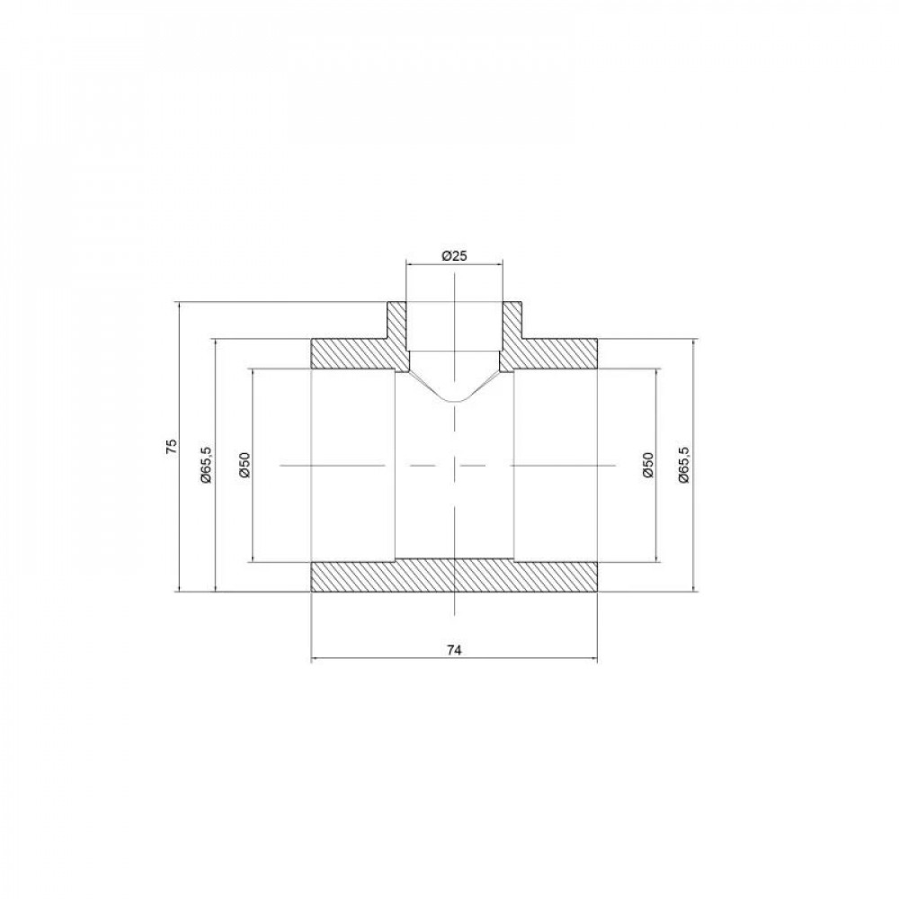 Трійник PPR Thermo Alliance 50х25х50 SD00029366