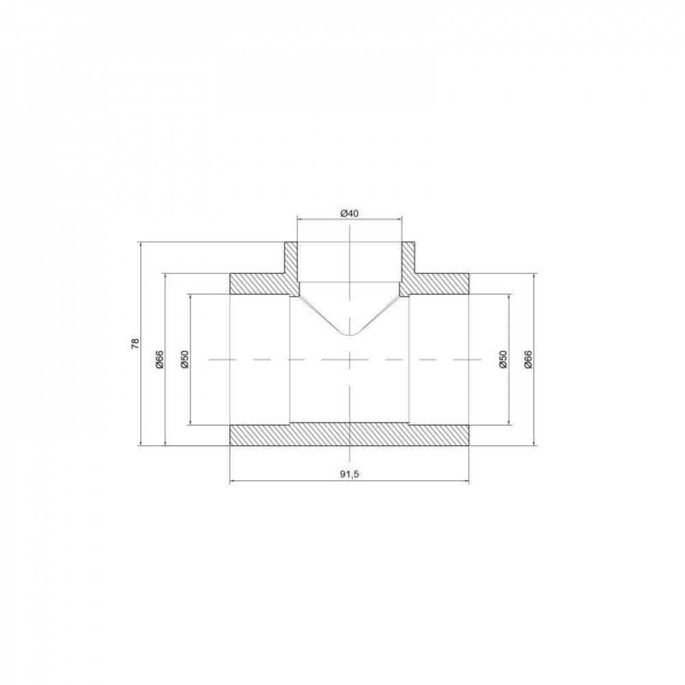 Трійник PPR Thermo Alliance 50х40х50 SD00029368