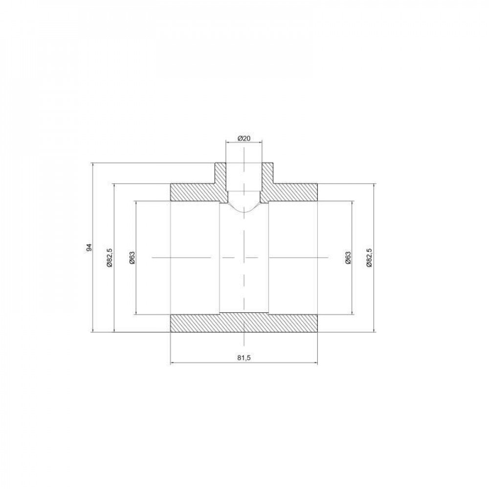 Трійник PPR Thermo Alliance 63х20х63 SD00029369