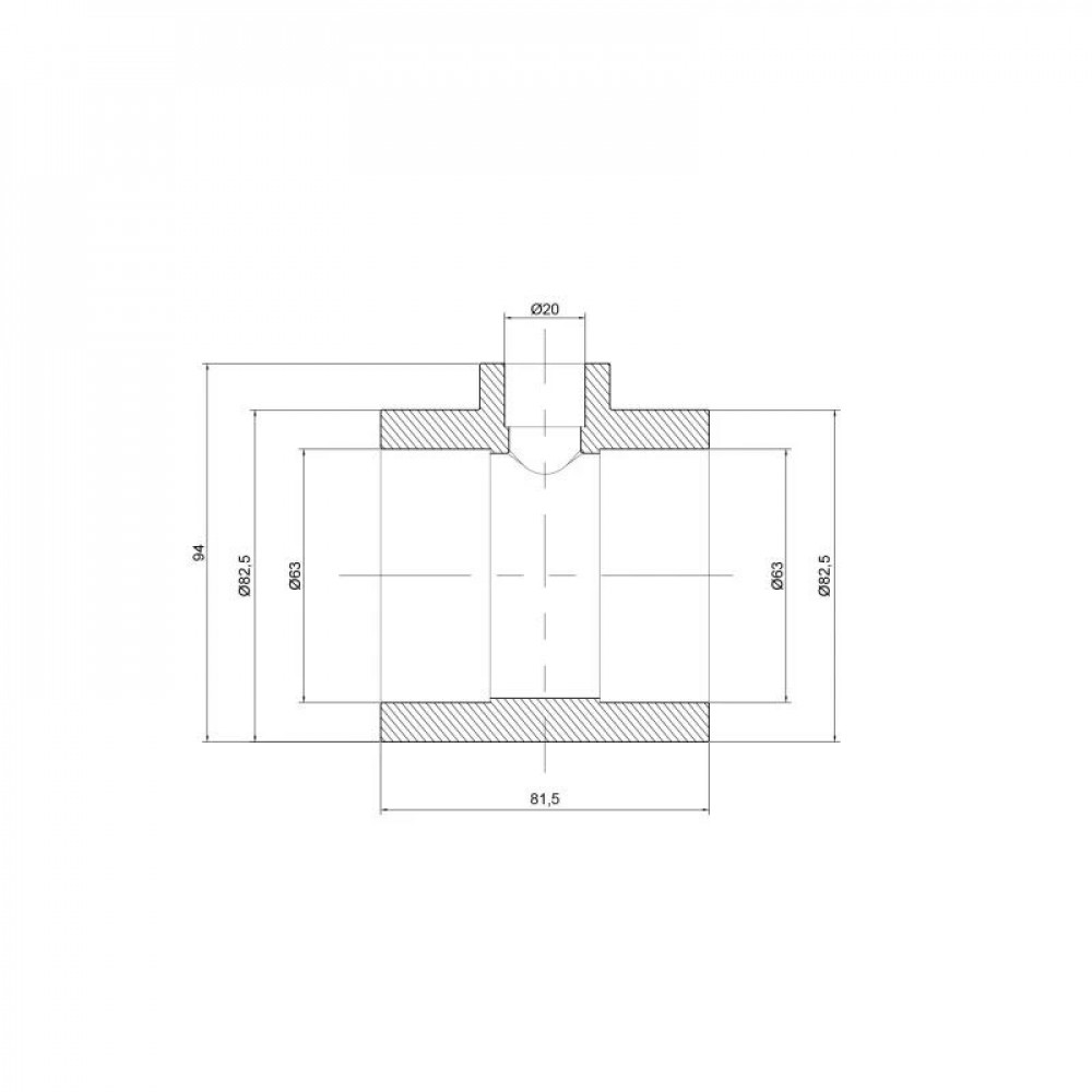 Трійник PPR Thermo Alliance 63х20х63 SD00029369