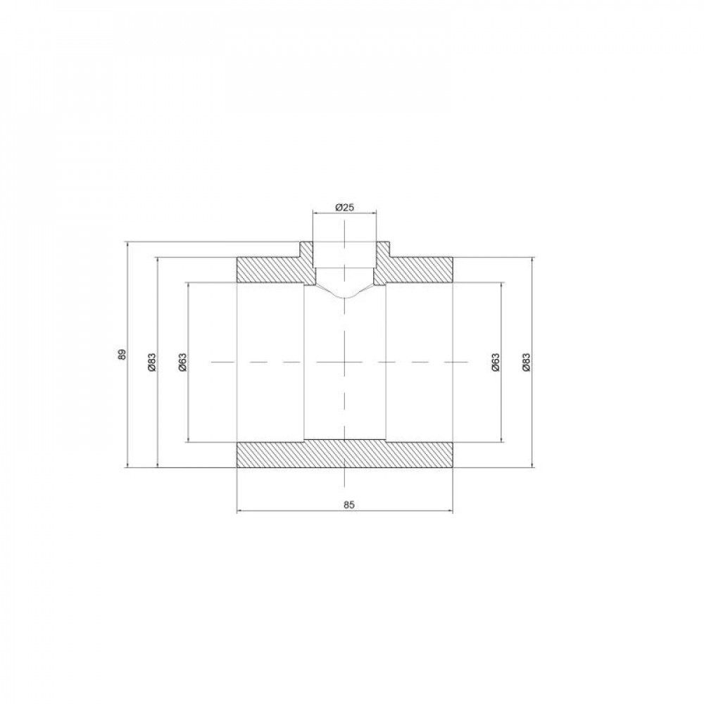 Трійник PPR Thermo Alliance 63х25х63 SD00029370