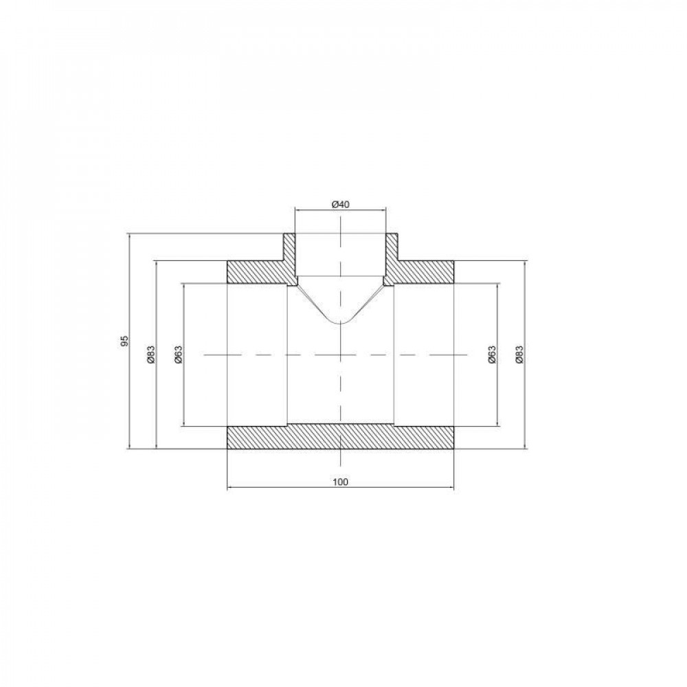 Трійник PPR Thermo Alliance 63х40х63 SD00029372