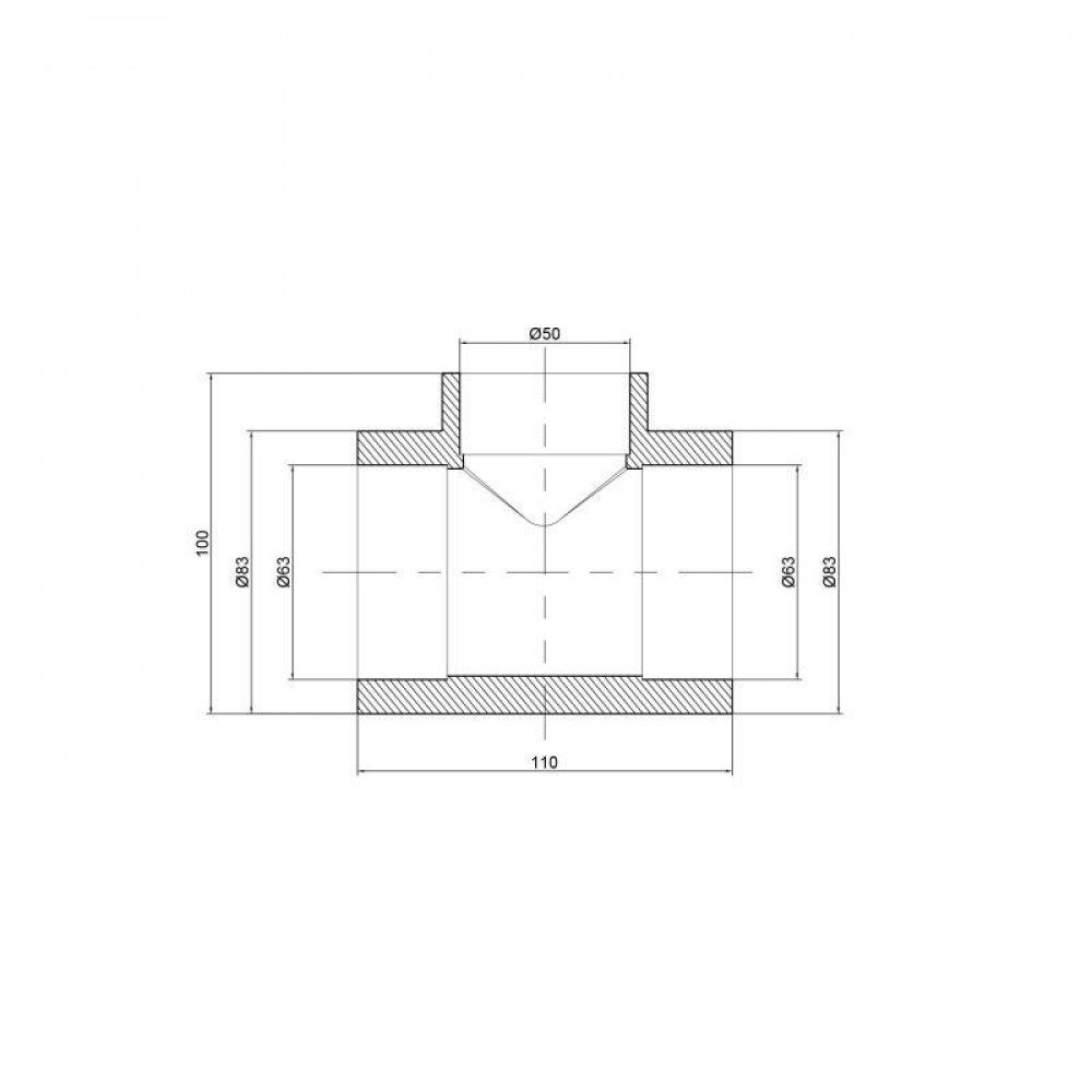 Трійник PPR Thermo Alliance 63х50х63 SD00029373