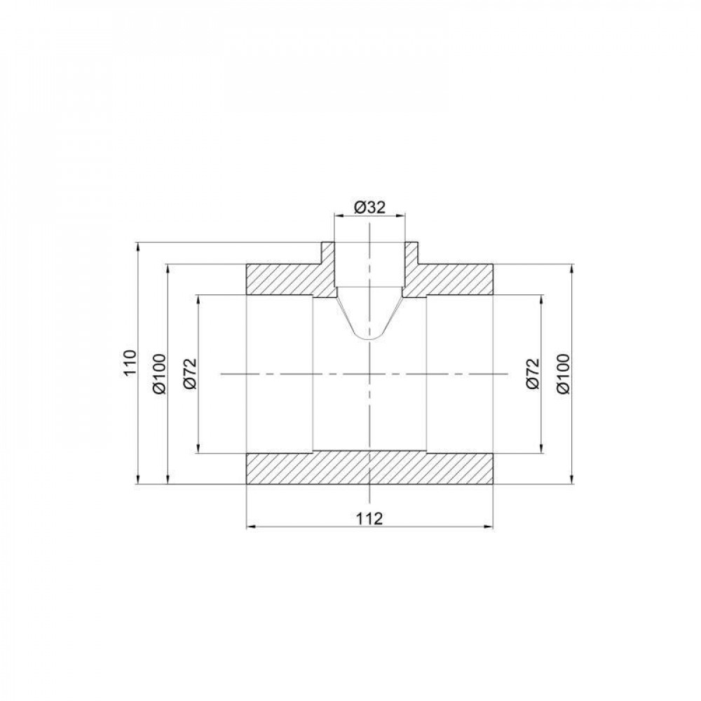 Трійник PPR Thermo Alliance 75х32х75 SD00029374