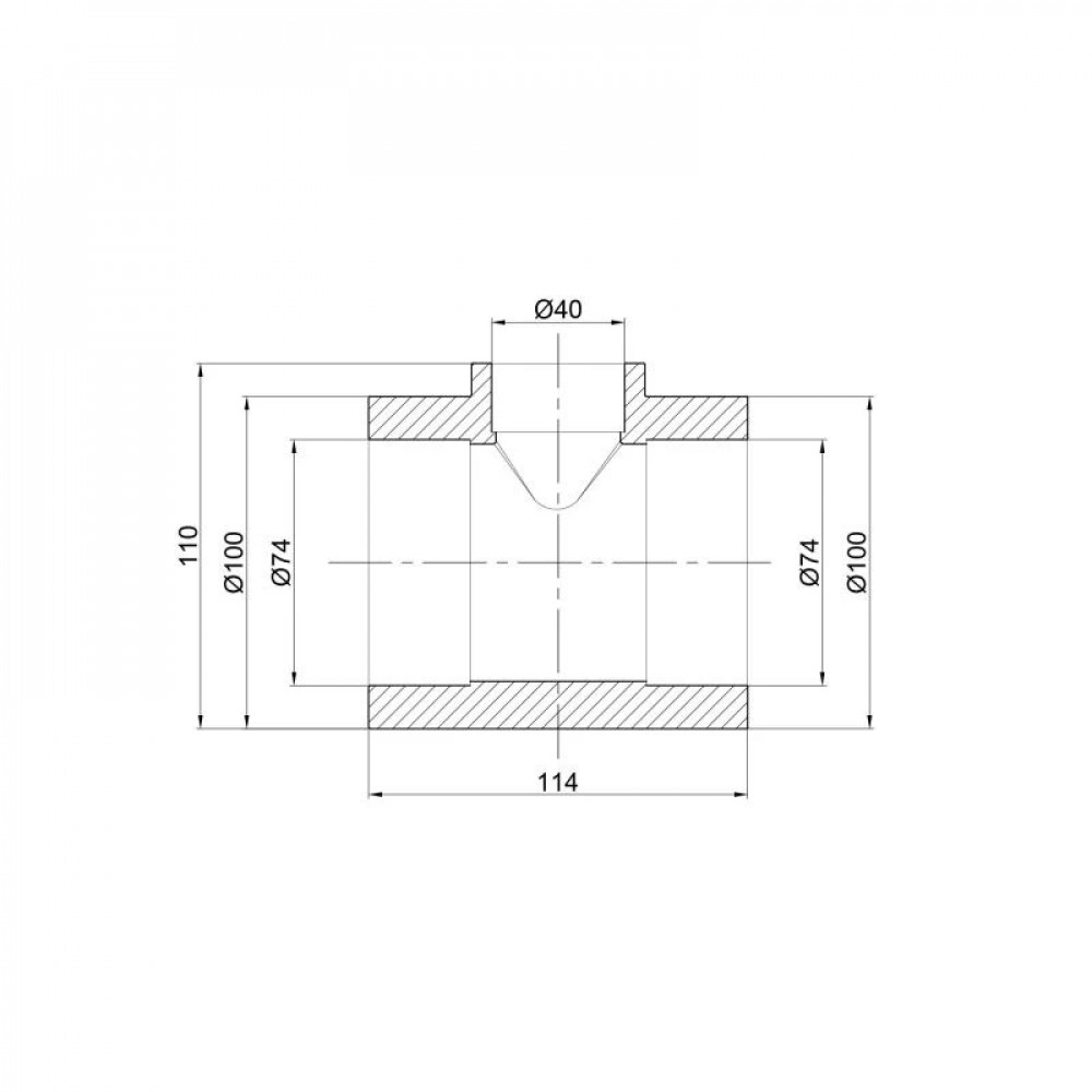 Трійник PPR Thermo Alliance 75х40х75 SD00029375